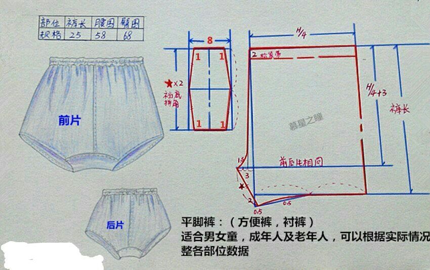 大海风情，女式平角短裤裁剪制作视频教程